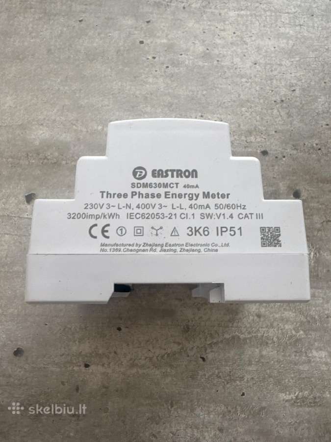 Eastron Sdm630mct 40ma – trifazis išmanusis skait - nuotraukos Nr. 2