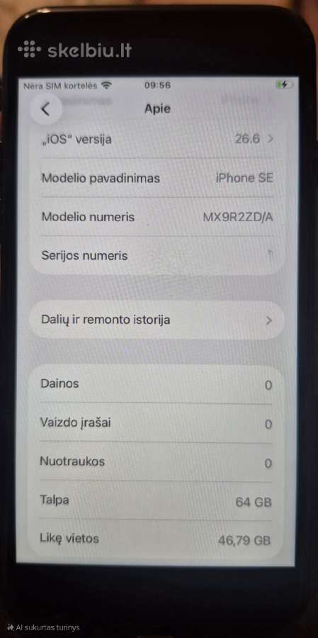 iPhone Se 2020 – 64 GB, labai geros būklės - nuotraukos Nr. 4