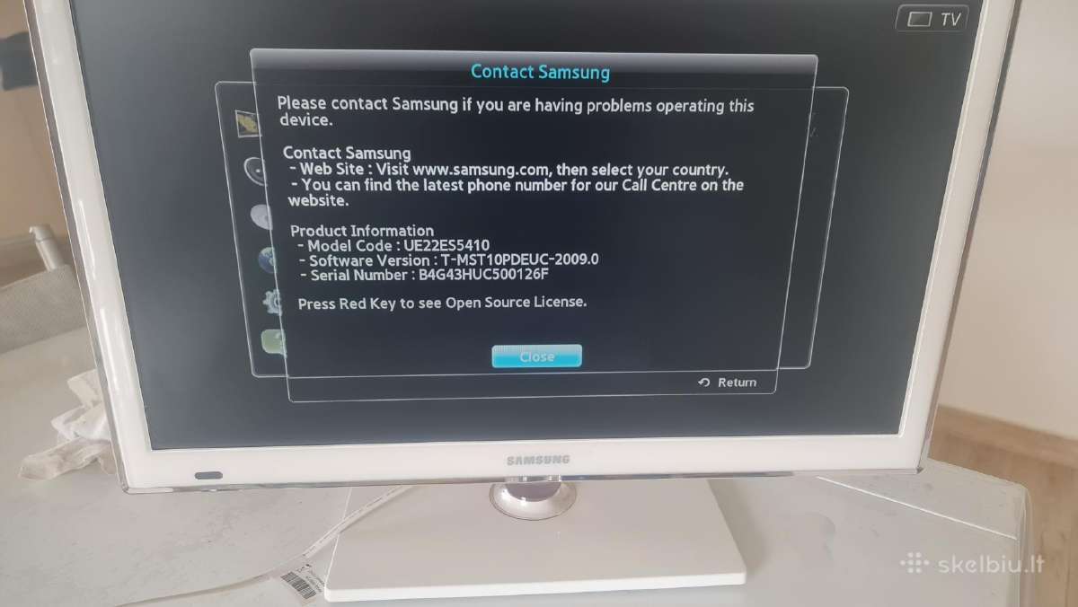 22" televizorius Samsung. Baltos spalvos - nuotraukos Nr. 12