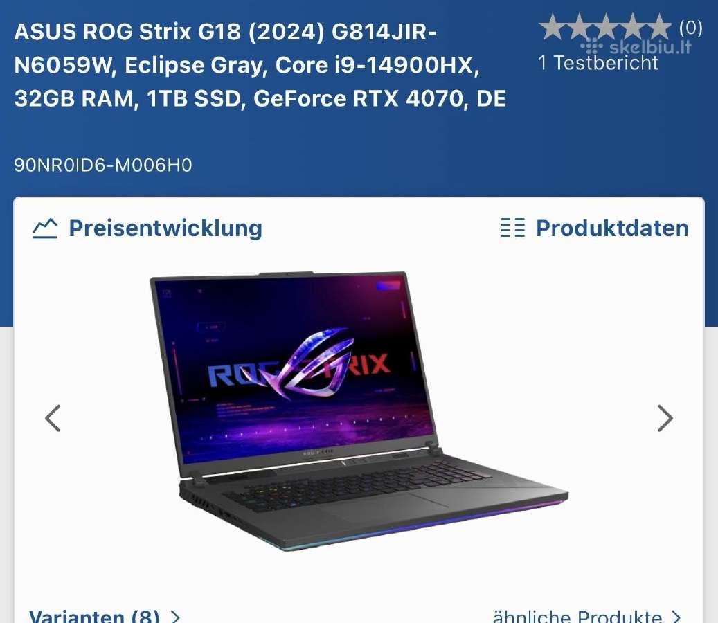 Asus Rog Strix G18 G814jir_g814jir - nuotraukos Nr. 3