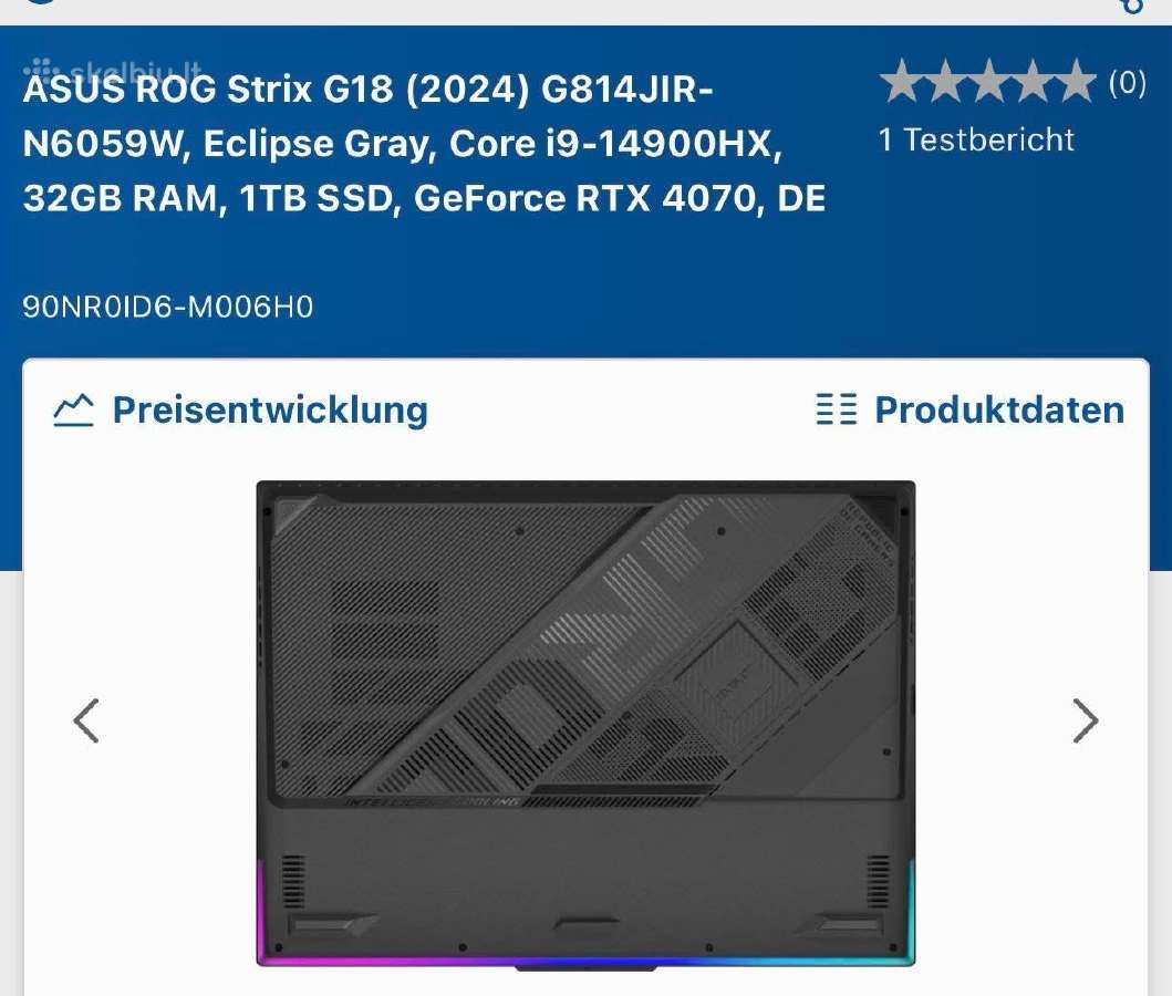 Asus Rog Strix G18 G814jir_g814jir - nuotraukos Nr. 6