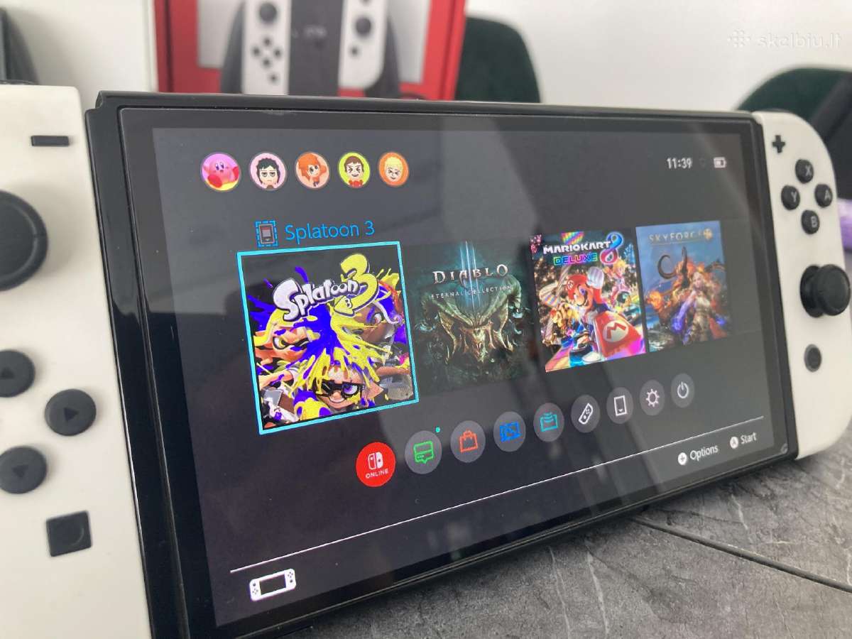 Nintendo Switch Oled 64gb + Splatoon 3 - nuotraukos Nr. 5