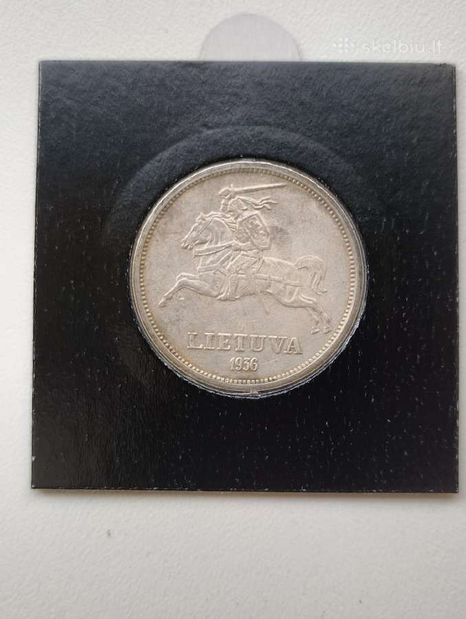 5 Litai 1936 m. Labai Gero Stovio. Unc - žr.foto - nuotraukos Nr. 6
