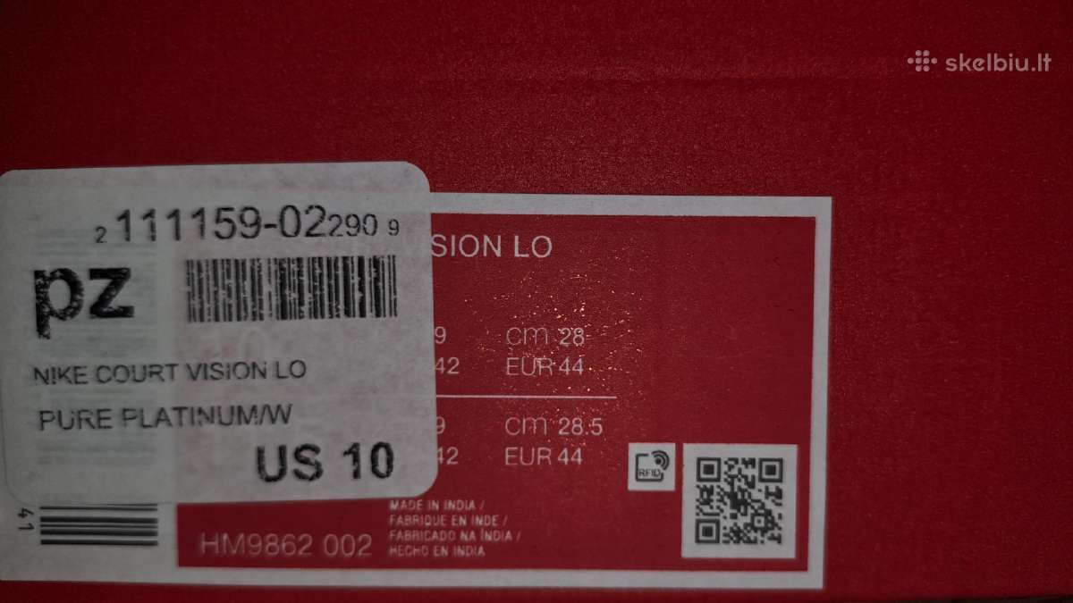 Nike court vision low pure platnium/w - nuotraukos Nr. 8