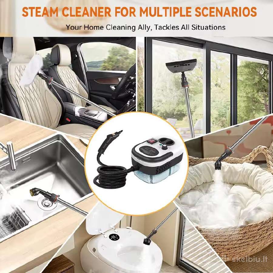 Naujas Aukšto slėgio garų valymo mašina 2500w 1.2l - nuotraukos Nr. 6