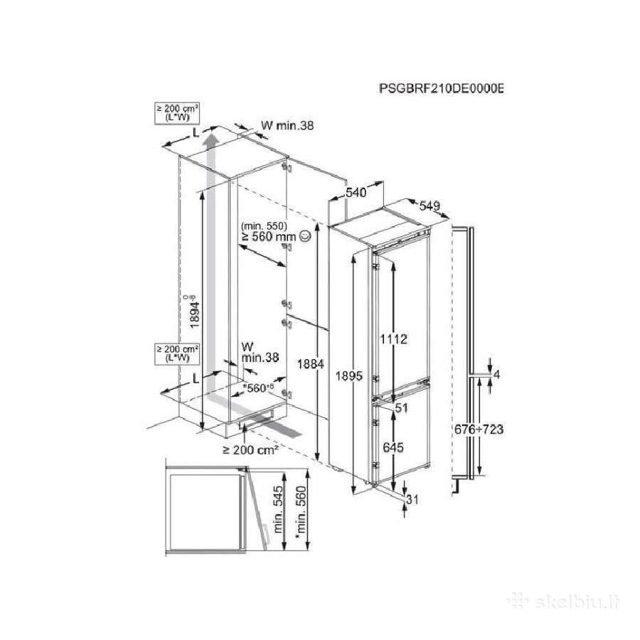 Montuojamas šaldytuvas Electrolux Ent6me19s - nuotraukos Nr. 3