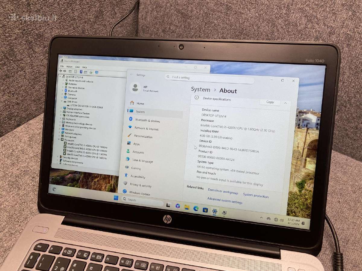 Hp Folio 1040 G1 - nuotraukos Nr. 5
