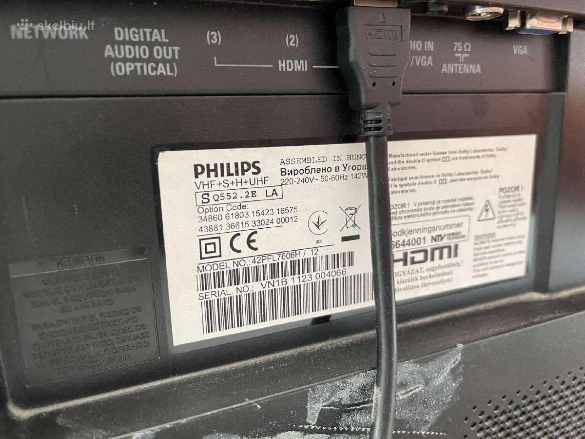 Philips 42 Ambilight LED televizorius - nuotraukos Nr. 3