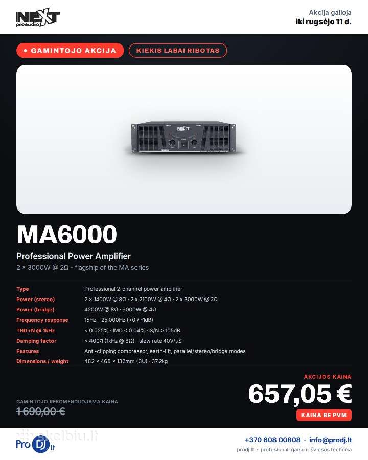 Next Proaudio išpardavimas - nuotraukos Nr. 3