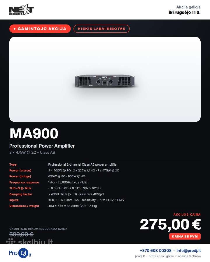 Next Proaudio išpardavimas - nuotraukos Nr. 5