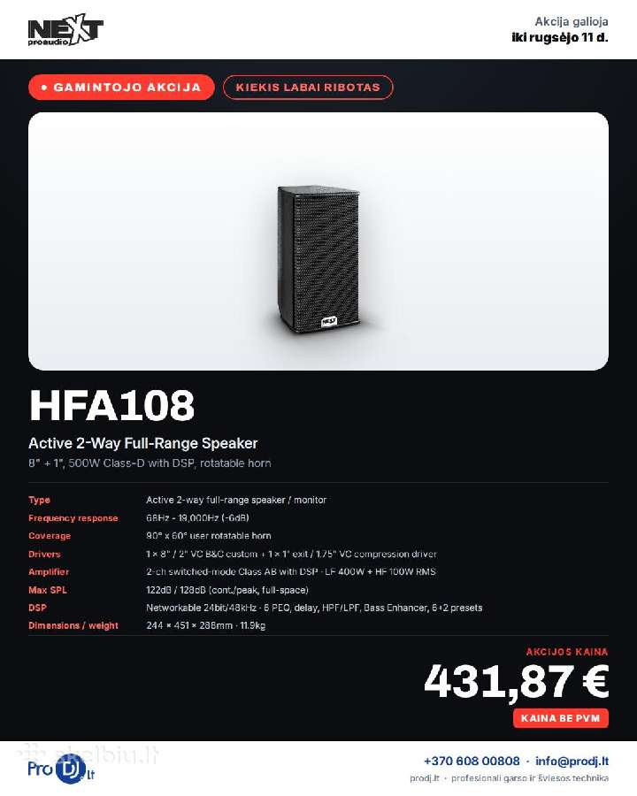 Next Proaudio išpardavimas - nuotraukos Nr. 6