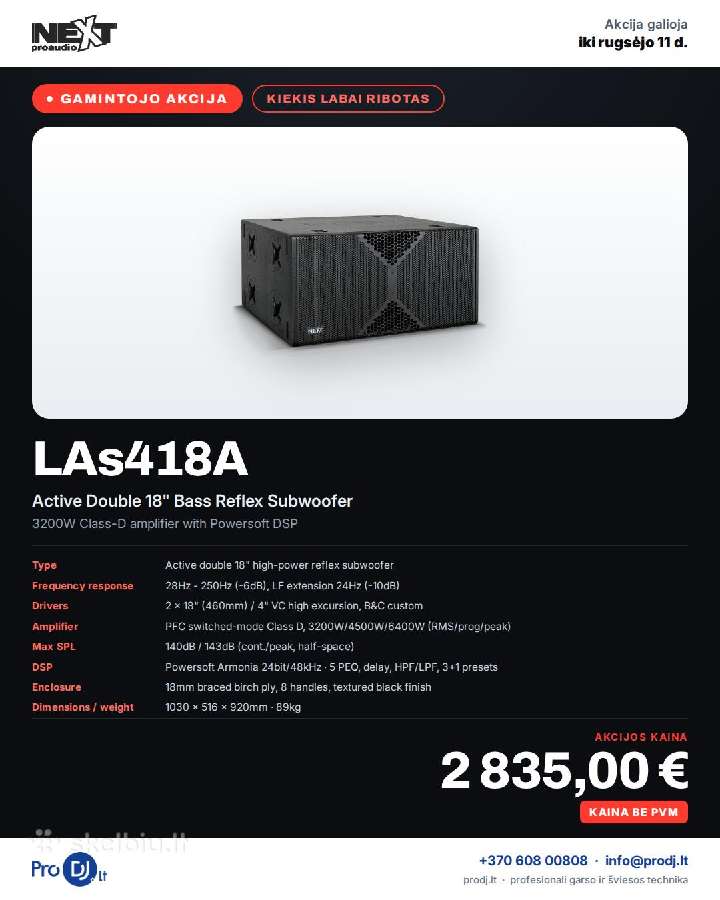 Next Proaudio išpardavimas - nuotraukos Nr. 8