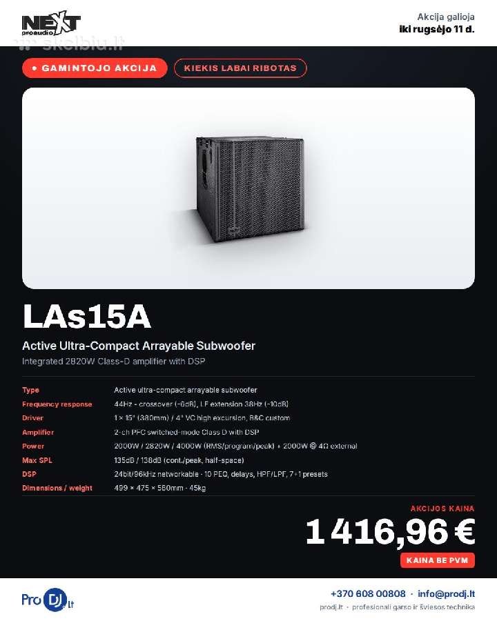 Next Proaudio išpardavimas - nuotraukos Nr. 9