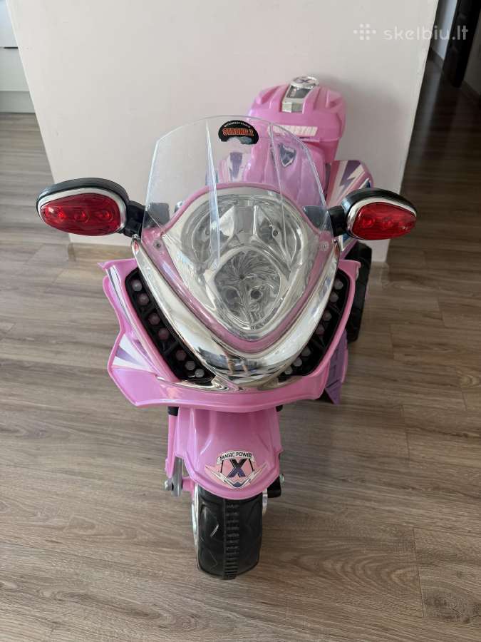 Elektrinė mašinėlė rožinis triratis motociklas - nuotraukos Nr. 2