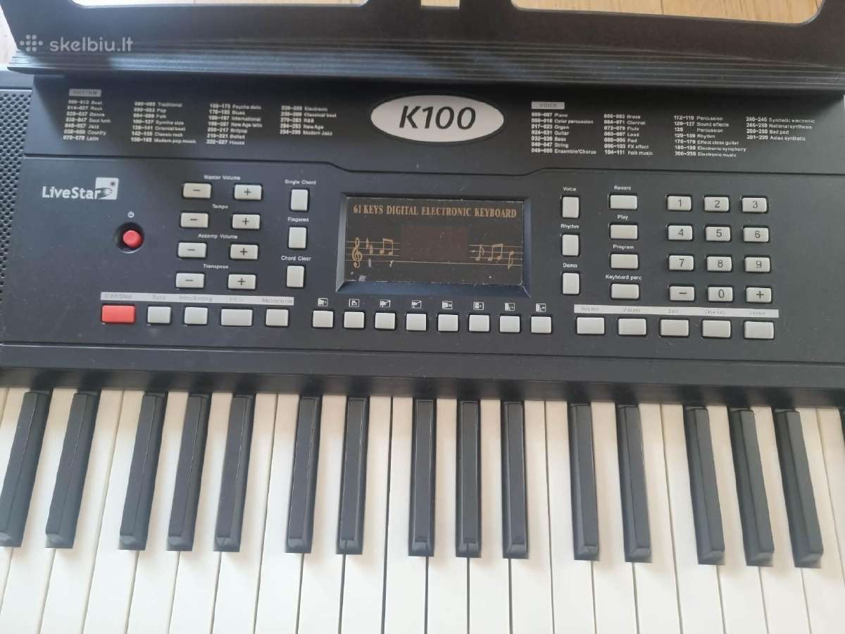 Elektroninis sintezatorius "Livestar K100" - nuotraukos Nr. 2