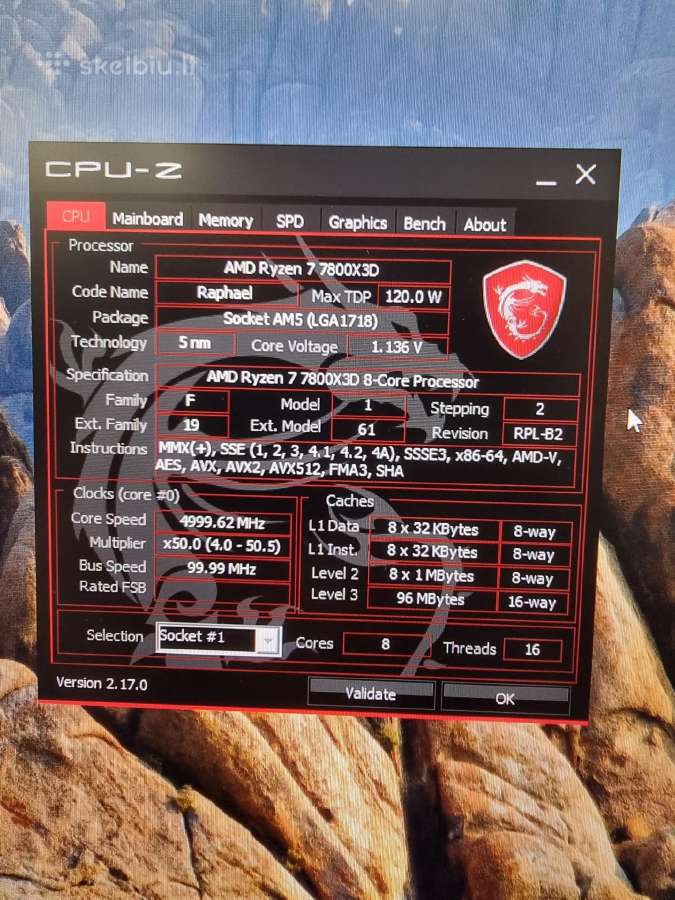 Gaming Pc. Ryzen 7 7800x3d Ddr5 32gb.rtx3070ti - nuotraukos Nr. 6