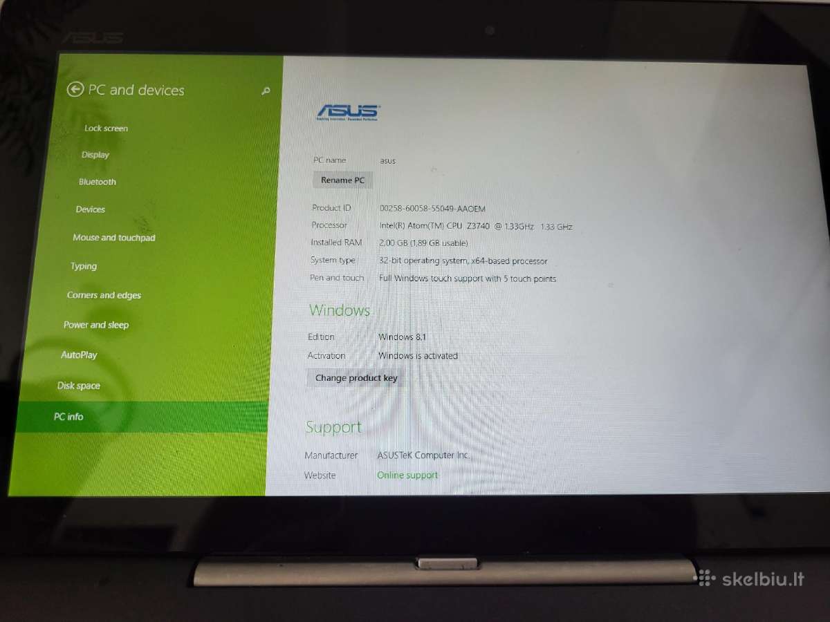 Asus transformer book T100ta - nuotraukos Nr. 3