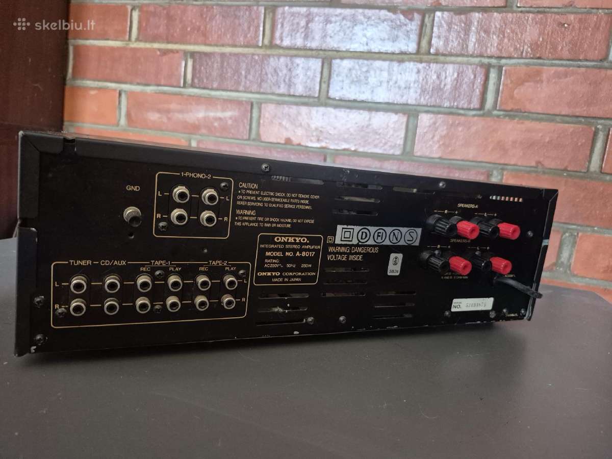 Onkyo Integra A-8017 Stiprintuvas - nuotraukos Nr. 2