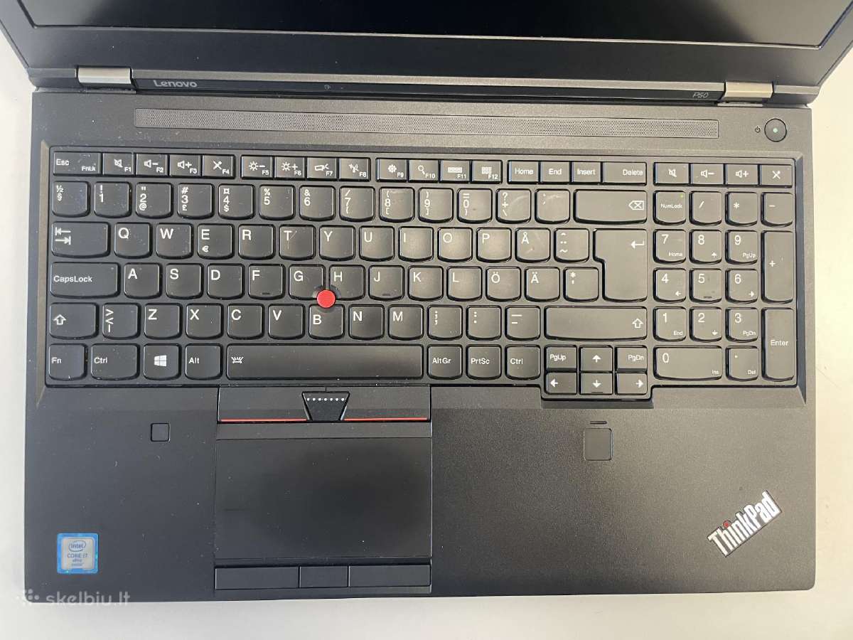 Lenovo Thinkpad P50 i7-6700hq 512ssd 32ram M1000m - nuotraukos Nr. 5