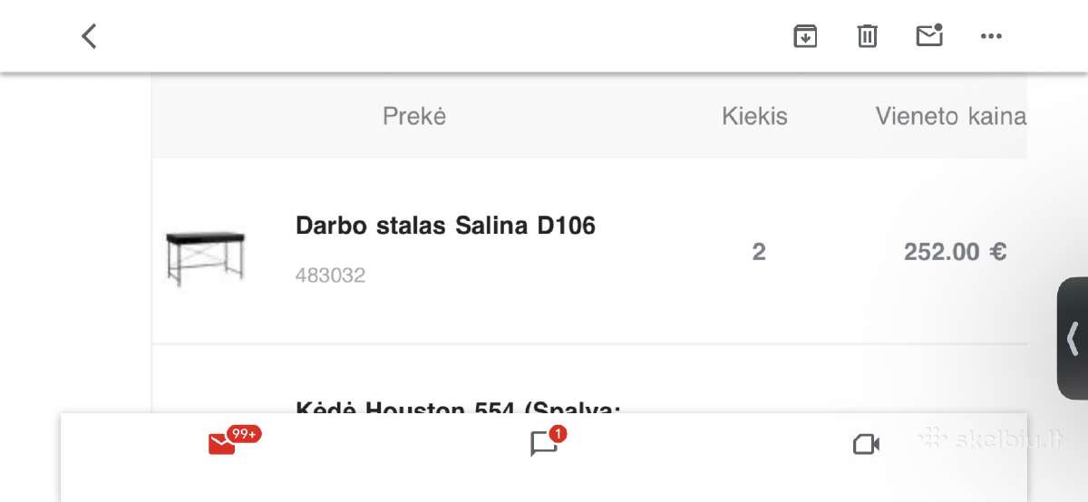 Juodas Darbo stalas mažai naudotas - nuotraukos Nr. 3