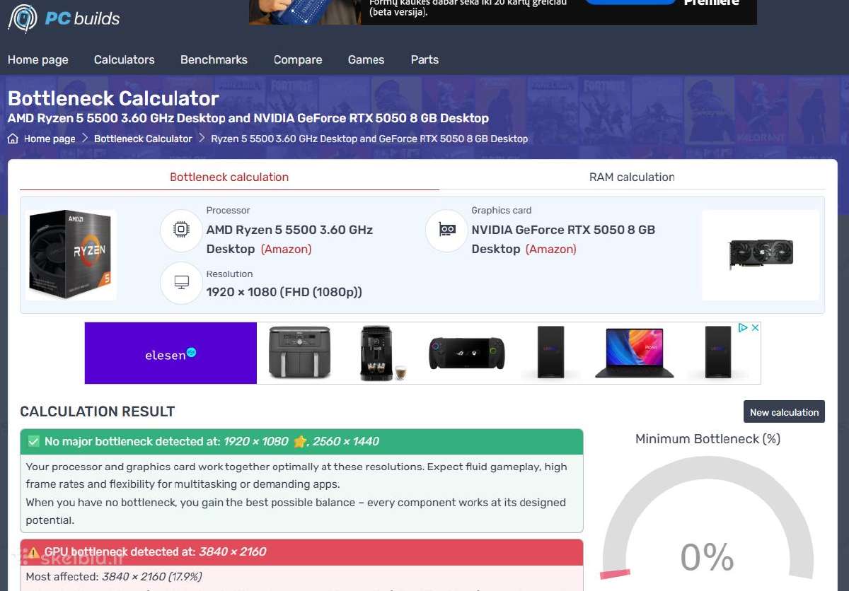 Naujas Rtx 5050 Ryzen 5 RAM 16gb 512gb Nvme su S/f - nuotraukos Nr. 9