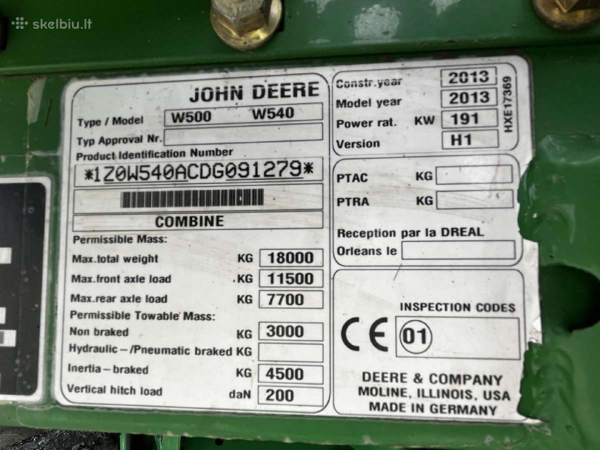 John Deere W540 - nuotraukos Nr. 19
