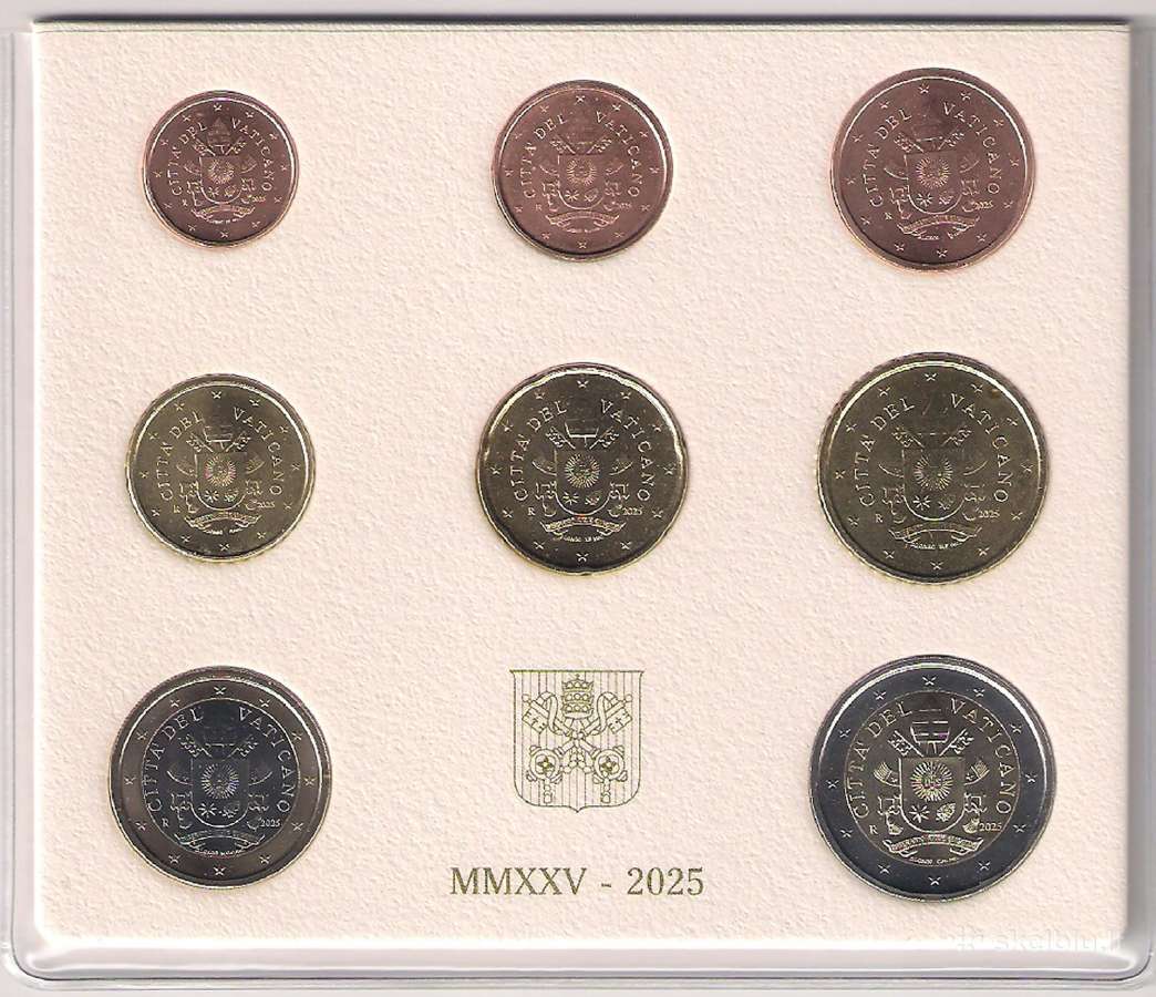 Vatikano oficialus 2025 m. monetų rinkinys - nuotraukos Nr. 4