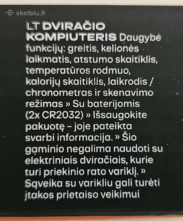 Dviračio kompiuteris - nuotraukos Nr. 3