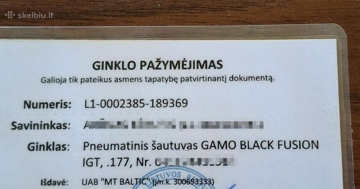 Parduodamas Gamo Igt Mach 1 pneumatinis šautuvas - nuotraukos Nr. 4