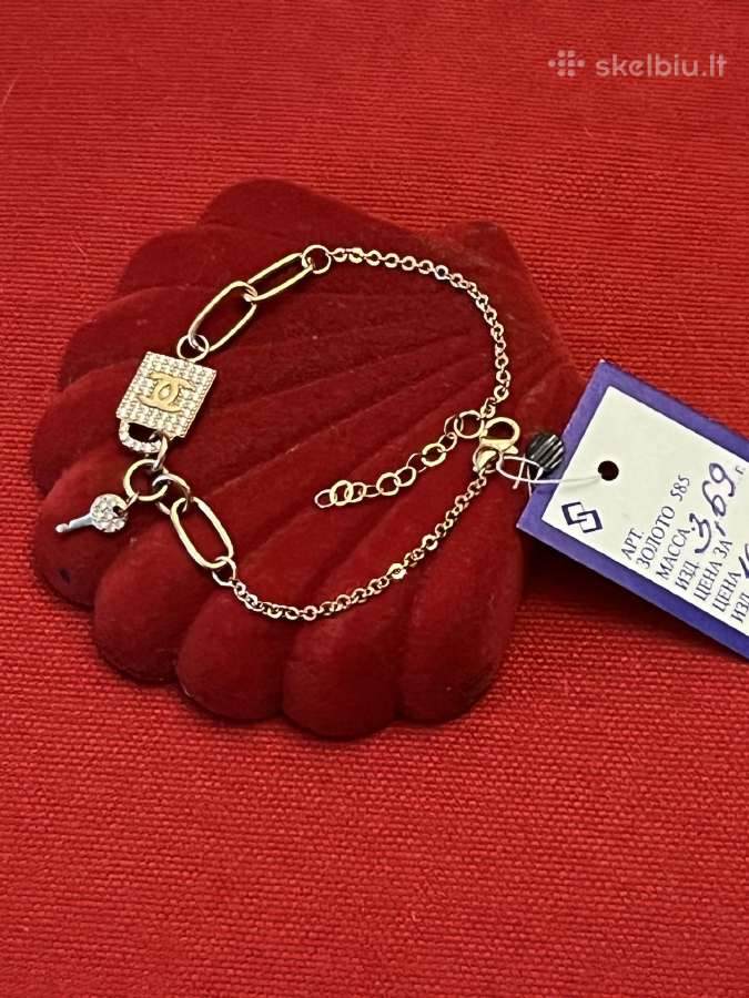 Prabangi išskirtinė auksinė Chanel apyrankė-koljė - nuotraukos Nr. 3