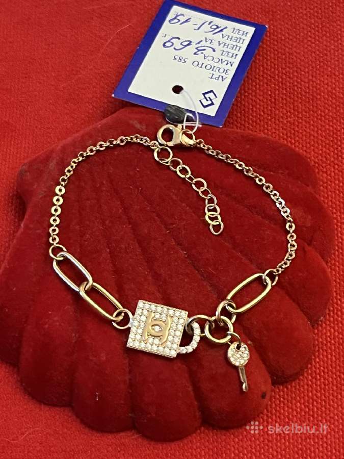 Prabangi išskirtinė auksinė Chanel apyrankė-koljė - nuotraukos Nr. 4