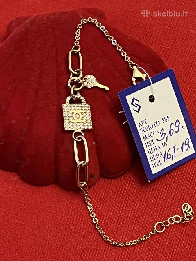 Prabangi išskirtinė auksinė Chanel apyrankė-koljė - nuotraukos Nr. 7