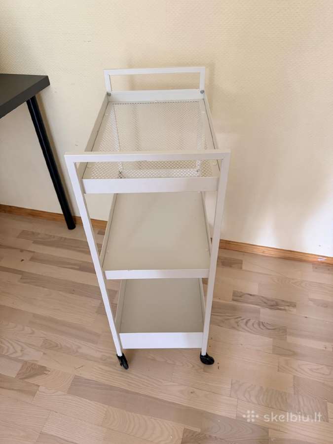 Ikea Nissafors baltas metalinis vežimėlis - nuotraukos Nr. 5