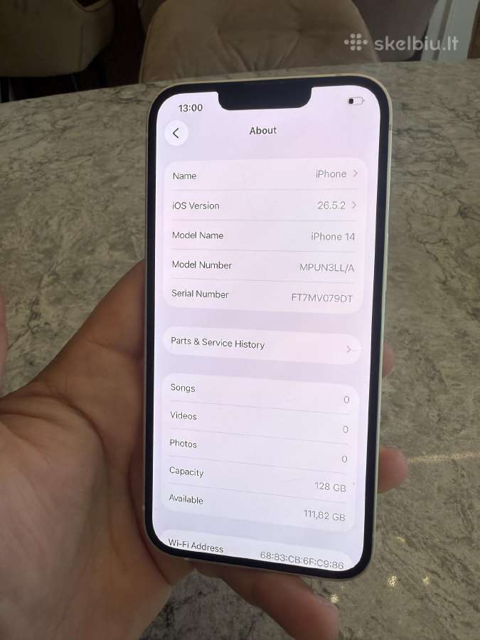 iPhone 14, 128gb 100% baterija - nuotraukos Nr. 3