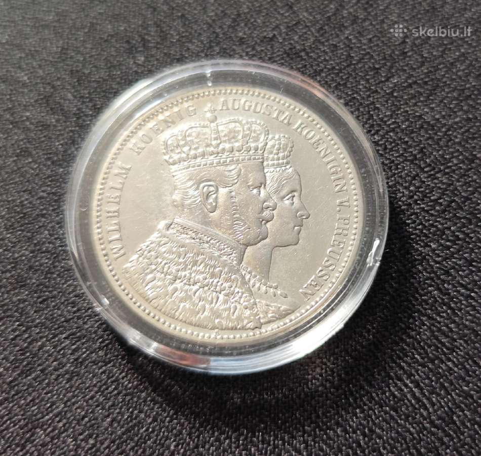 Prusija 1861m. Thaler. Sidabras '900. 18,5G. - nuotraukos Nr. 2