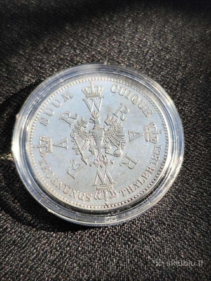 Prusija 1861m. Thaler. Sidabras '900. 18,5G. - nuotraukos Nr. 4