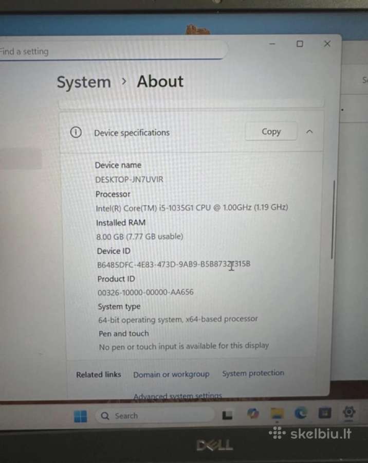 Dell Vostro 14 5401 Pc Loptop - nuotraukos Nr. 11