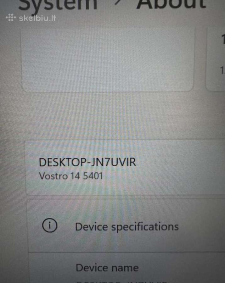 Dell Vostro 14 5401 Pc Loptop - nuotraukos Nr. 13