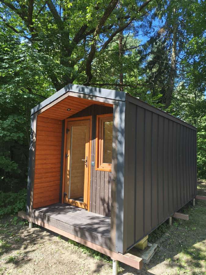 Moderni karkasinė pirtis – poilsio namelis - nuotraukos Nr. 2