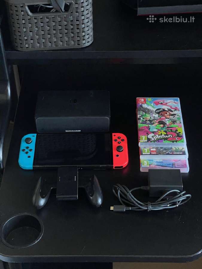 Nintendo Switch Oled Neon, 64gb su priedais - nuotraukos Nr. 2