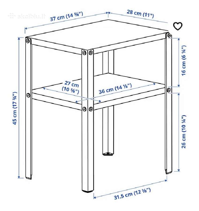 Staliukas Ikea Knarrevik - nuotraukos Nr. 2