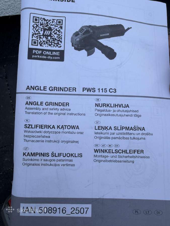 Kampinis šlifuoklis - nuotraukos Nr. 6