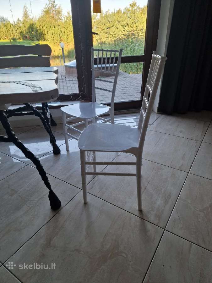 Kėdės Chiavari, baltos ,bambuko imitacija - nuotraukos Nr. 6