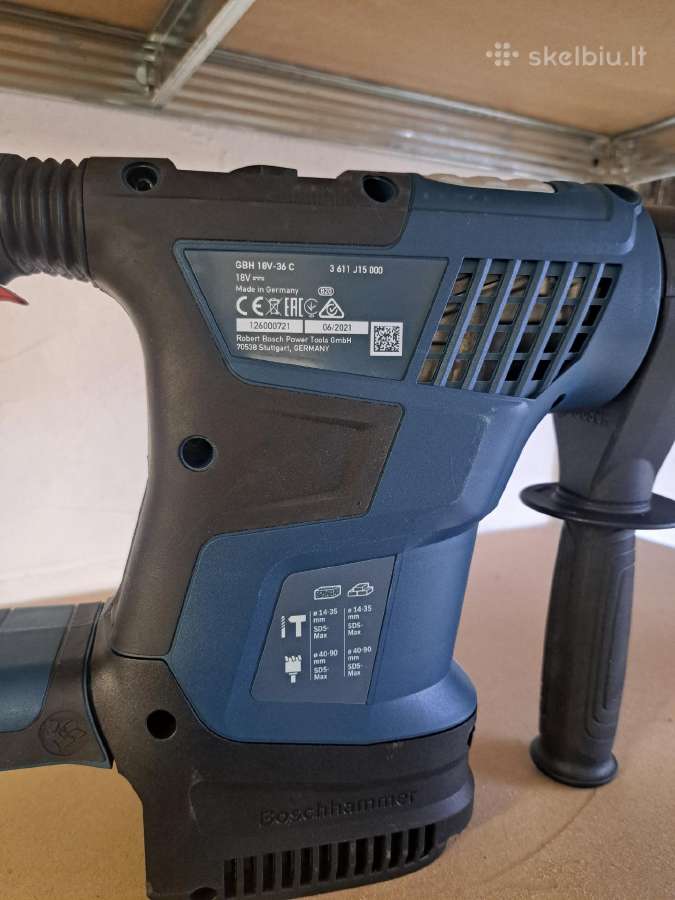 Bosch perforatorius Gbh 18v-36c - nuotraukos Nr. 3