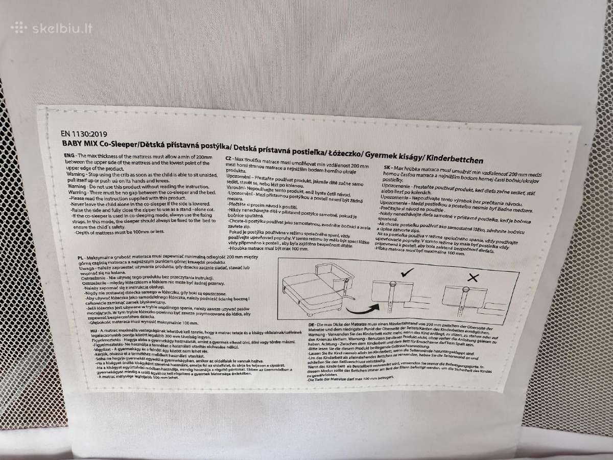 Mobili pristatoma kūdikio lovytė su čiužiniu - nuotraukos Nr. 8