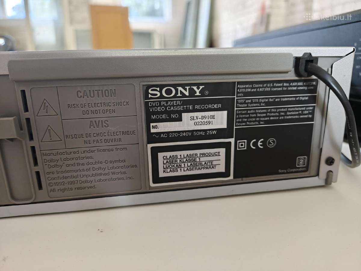 Sony slv-d910e video magnetofonas Vhs - nuotraukos Nr. 3