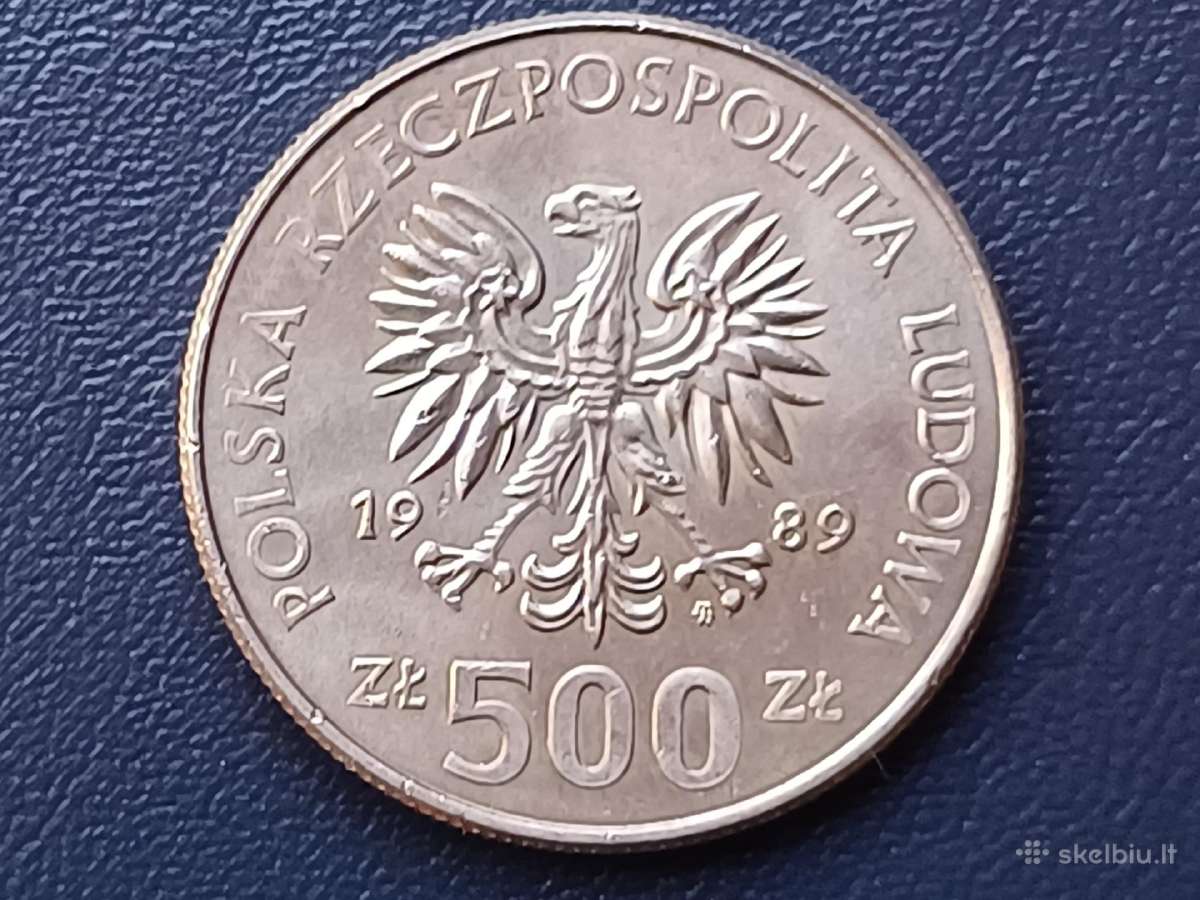 500 zlotų 1989m. Lenkija - nuotraukos Nr. 2