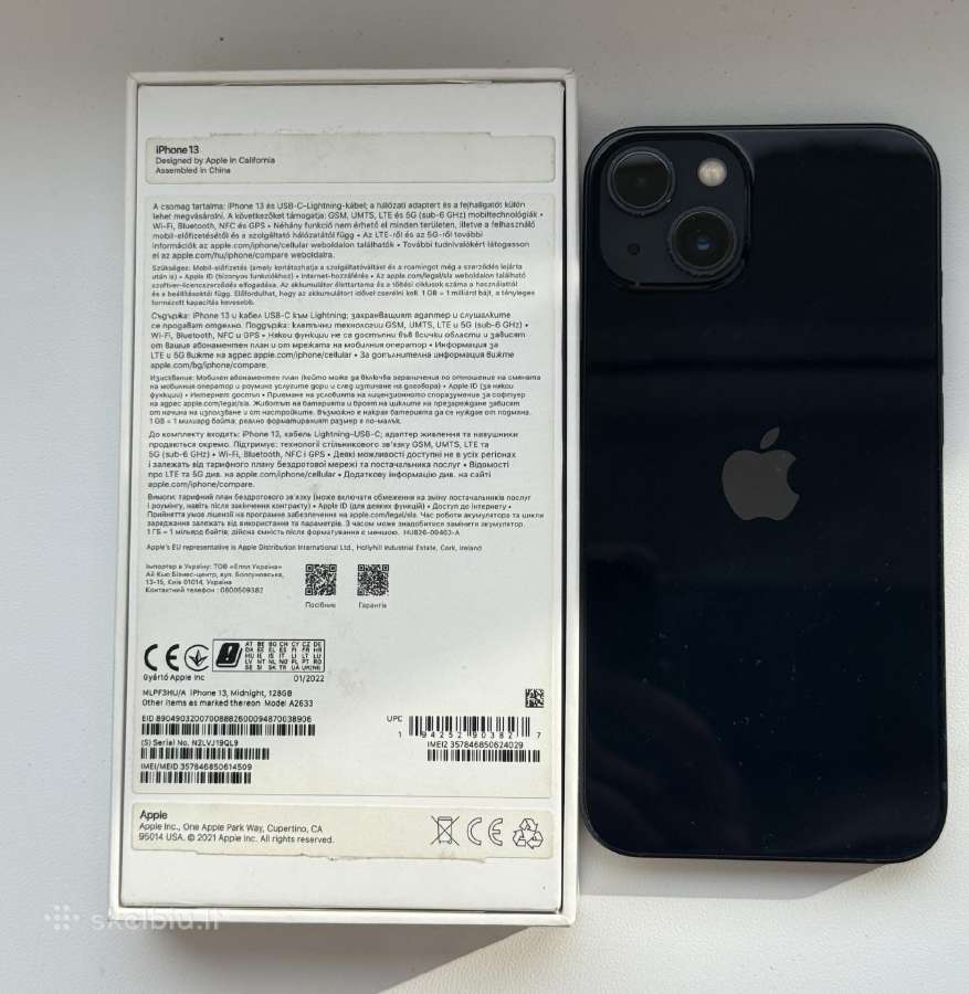 Parduodu iPhone 13 128gb midnight! - nuotraukos Nr. 13