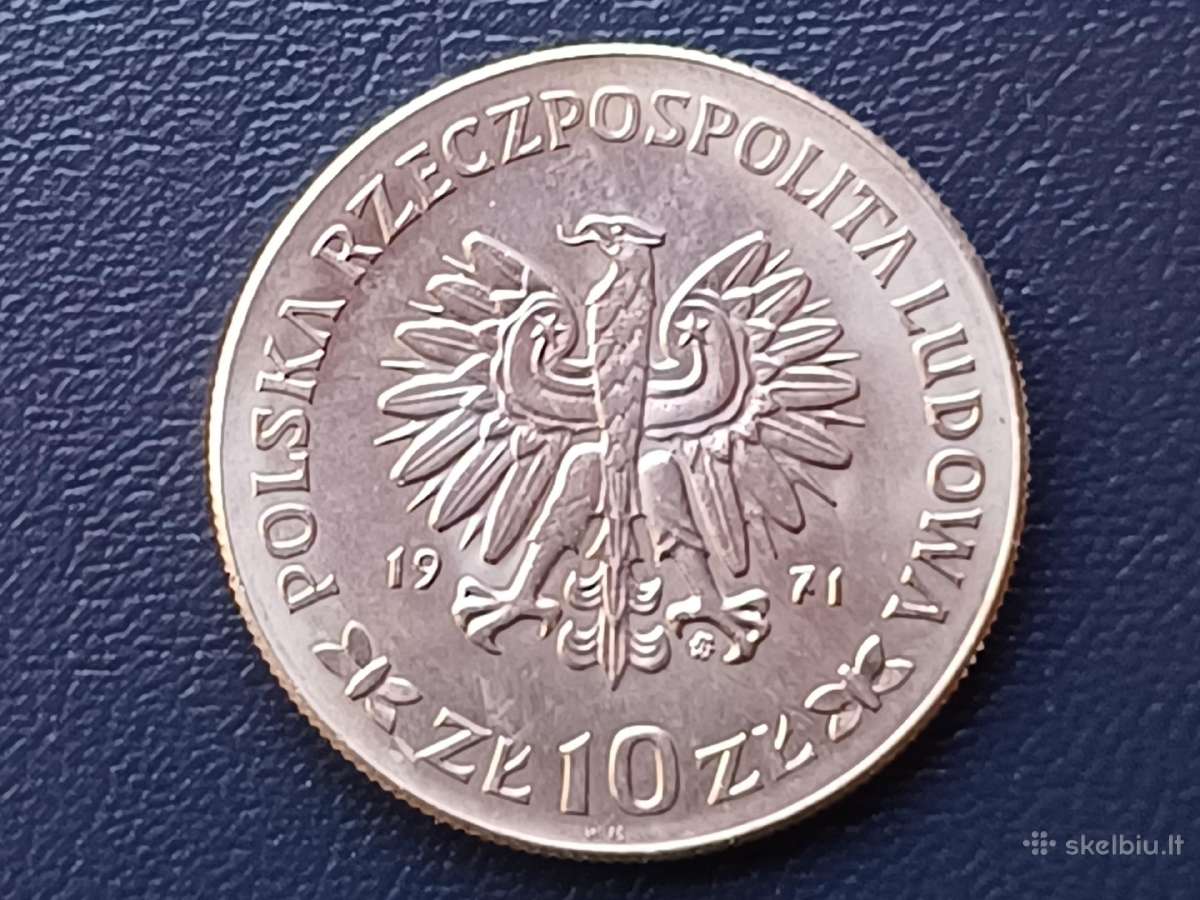 10 zlotų 1971m. Lenkija - nuotraukos Nr. 2