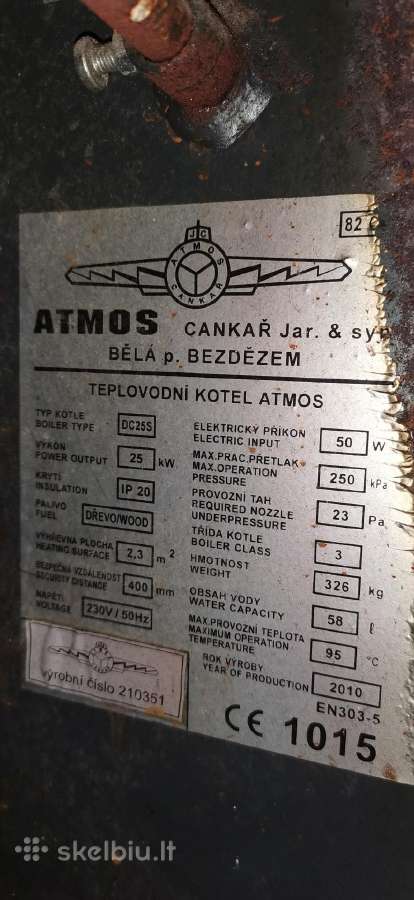 Atmos Dc25s 25 kw malkinis katilas - nuotraukos Nr. 9